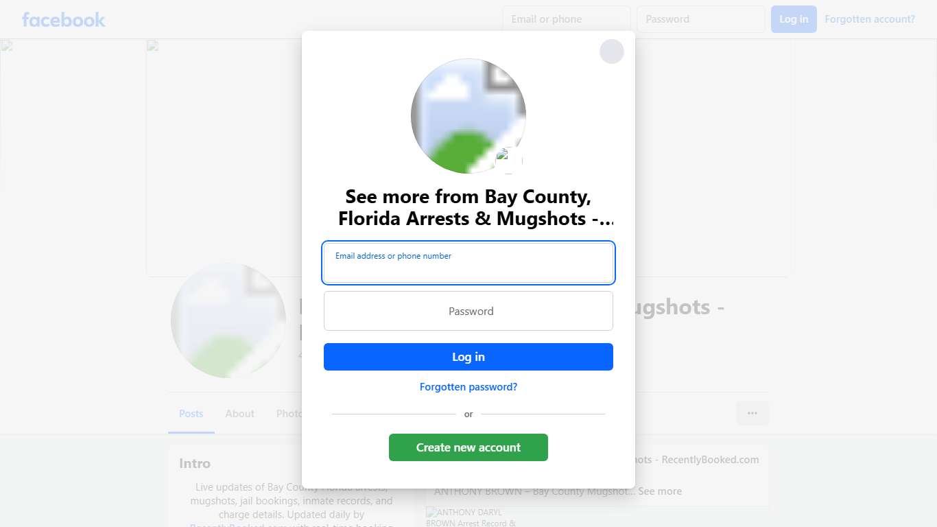 Bay County, Florida Arrests & Mugshots - RecentlyBooked.com Facebook